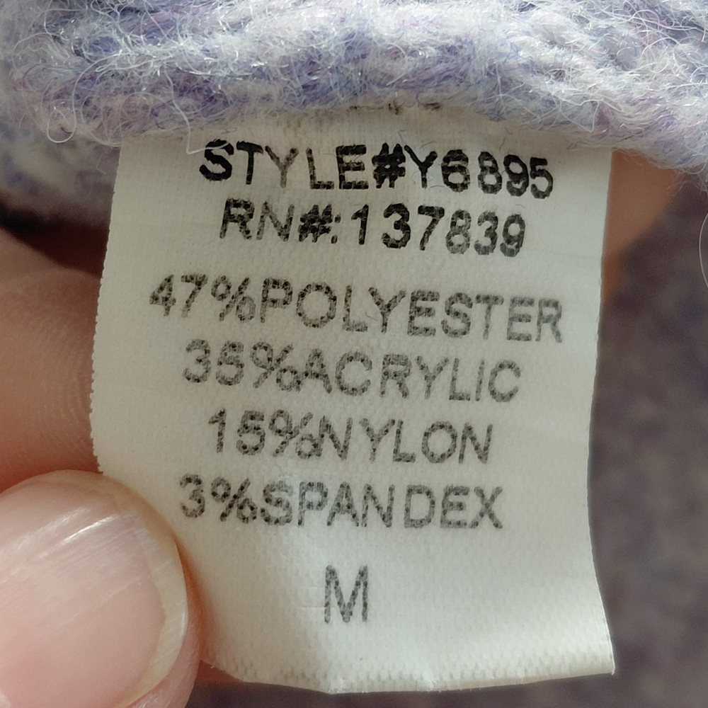 Altar'd State Lavender Heart Cropped Sweater - Picture 6 of 7